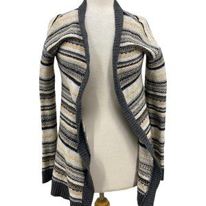 Merona Women's Multicolor Long Sleeve Sweater Jacket Knitted Stripes Small S